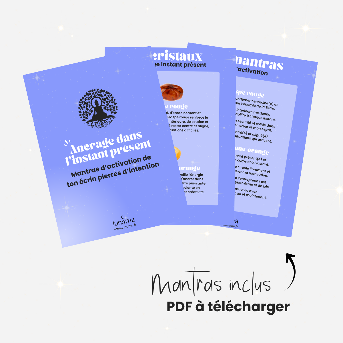 Écrin pierres d'intention Ancrage & Instant présent