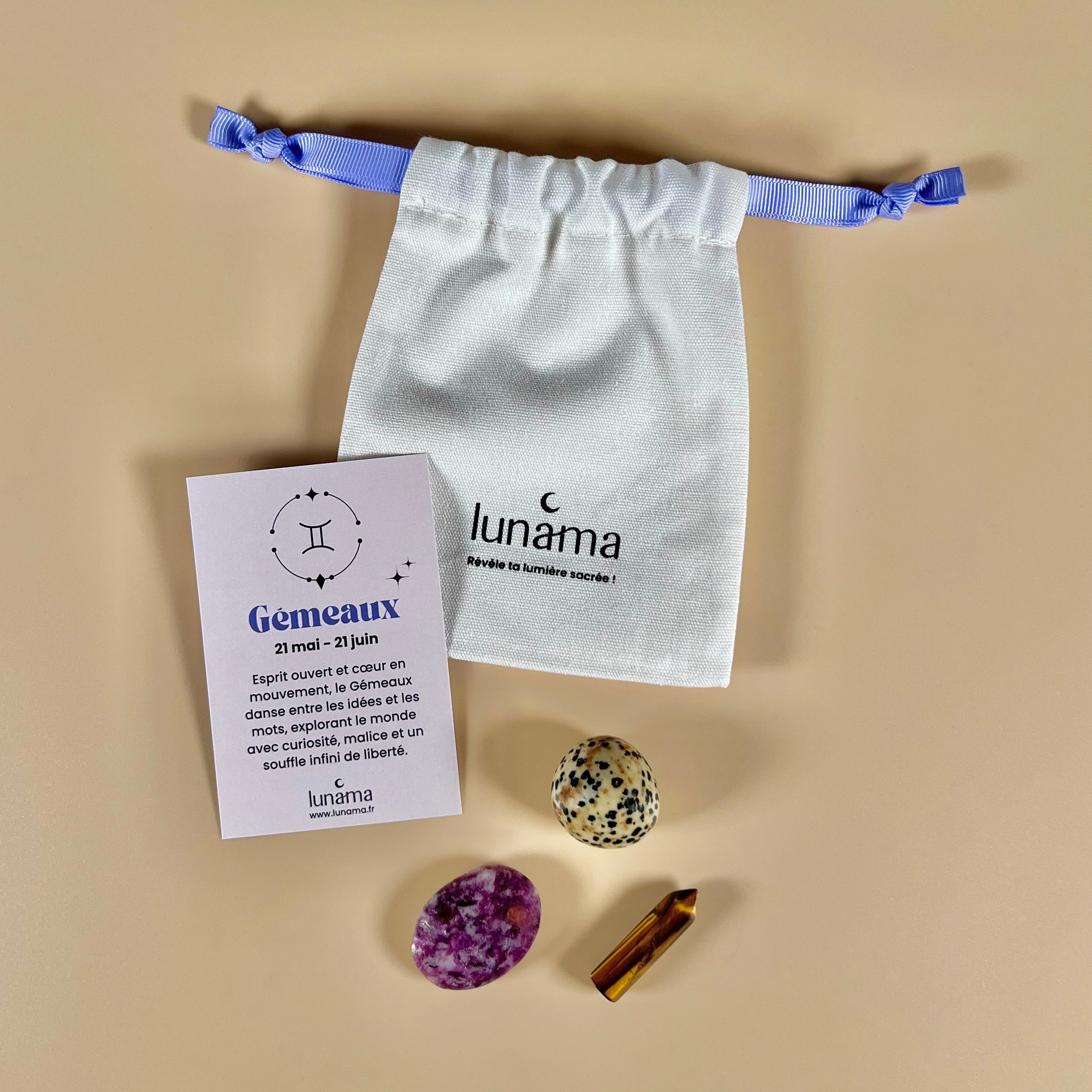 3 cristaux pierres de lithotherapie pour le signe astro gemeaux