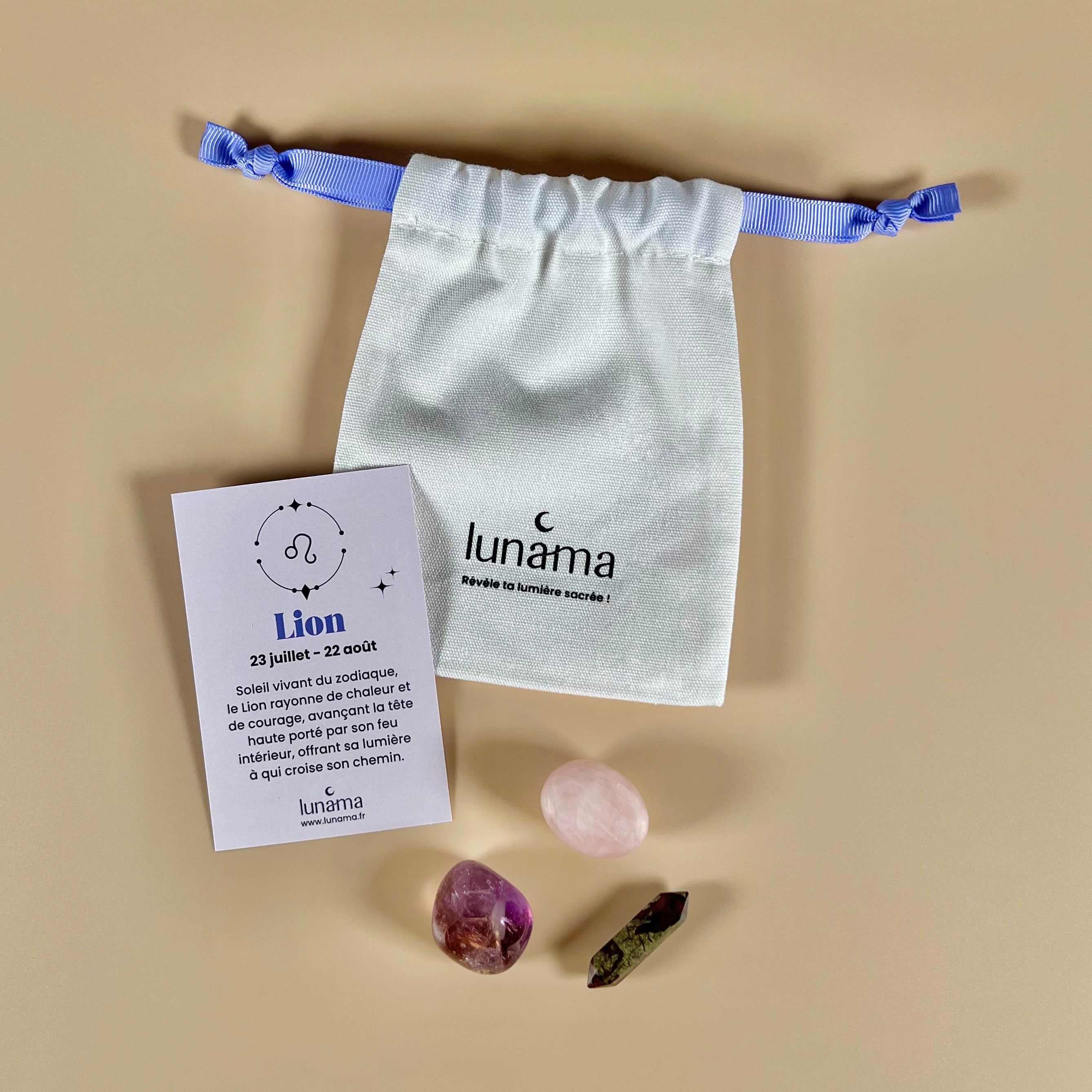 3 cristaux pierres de lithotherapie pour le signe astro lion