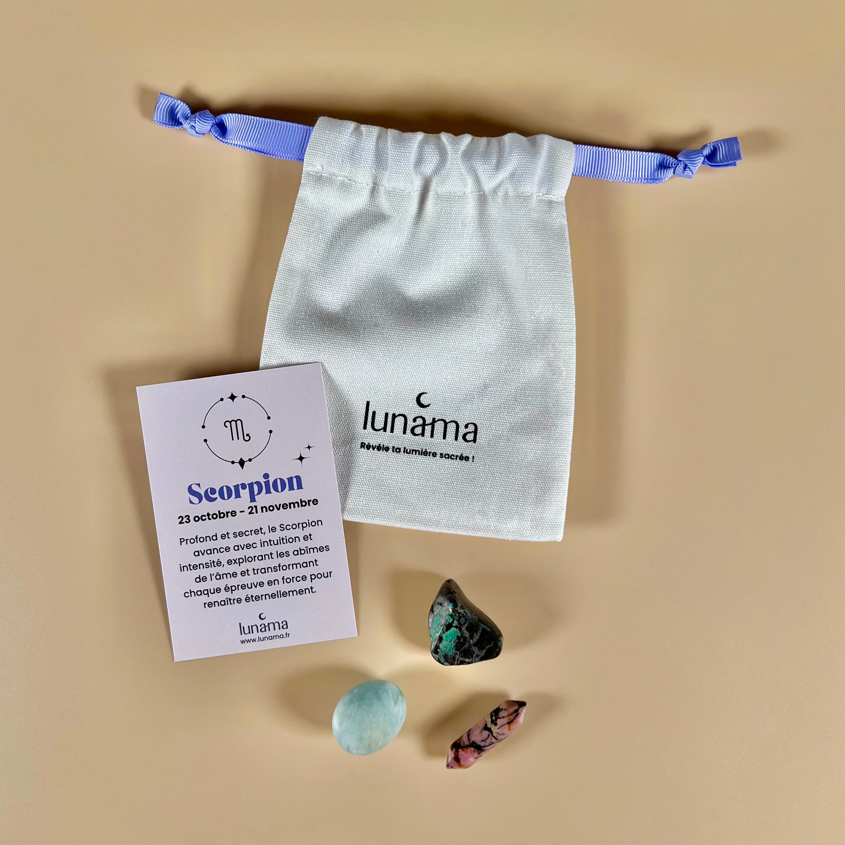 3 cristaux pierres de lithotherapie pour le signe astro scorpion