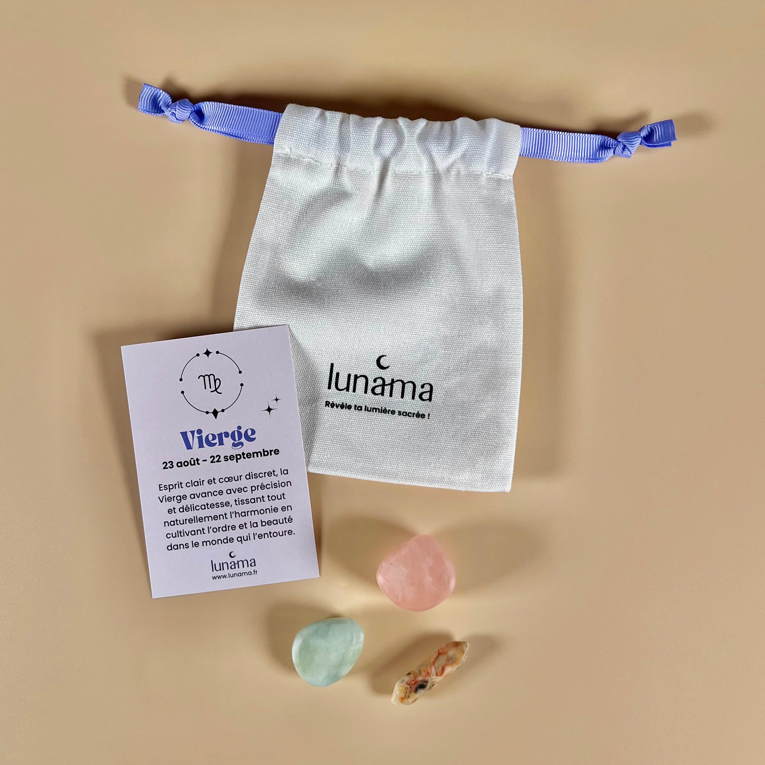 3 cristaux pierres de lithotherapie pour le signe astro vierge